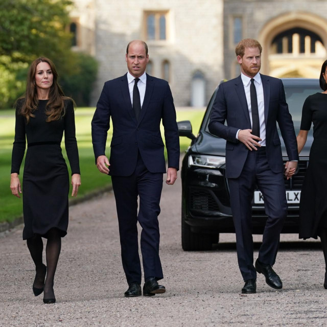 Kate Middleton, princ William, princ Harry i Meghan Markle
