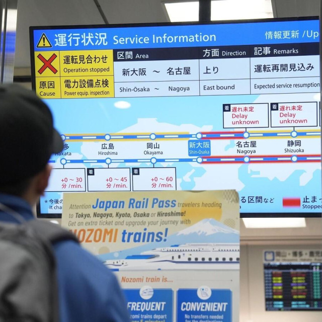 Obavijest putnicima o zastoju