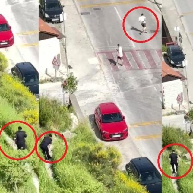 Muškarac s lisicama bježi policajcu