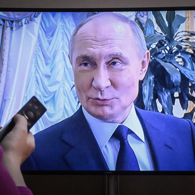 Scena iz dokumentarca o Putinu emitiranog na ruskoj državnoj televiziji