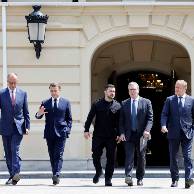 Čelnici Britanije, Francuske, Njemačke i Poljske prvi put su zajedno došli u posjet Kijevu na razgovore s ukrajinskim predsjednikom Volodimirom Zelenskim