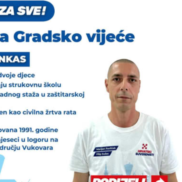 Predstavljanje kandidata liste Hrvatskih suverenista za Gradsko vijeće u Vukovaru