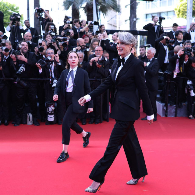 US actress Andie MacDowell arrives for the screening of the film ”Mission: Impossible - The Final Reckoning” at the 78th edition of the Cannes Film Festival in Cannes, southern France, on May 14, 2025. (Photo by Sameer Al-Doumy/AFP)