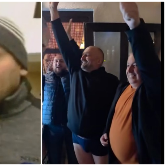 Bivši načelnik Plitvičkih Jezera Ante Kovač i novi načelnik Hrvoje Matejčić u novi mandat ušetali kao mladenci, a Kovač se skinuo u gaće