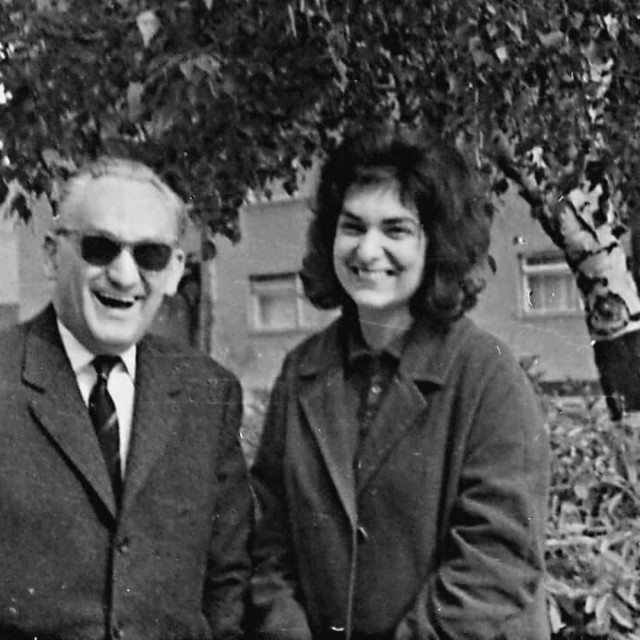 Ferdo Bis s kćeri Ivom, 1961., Zagreb