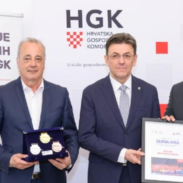 Damir Poljak, glavni tajnik HRS-a, Luka Burilović, predsjednik HGK i Tomislav Grahovac, predsjednik HRS-a