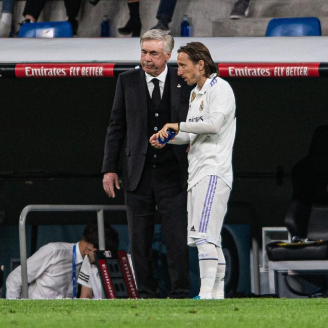 Luka Modrić i Carlo Ancelotti
