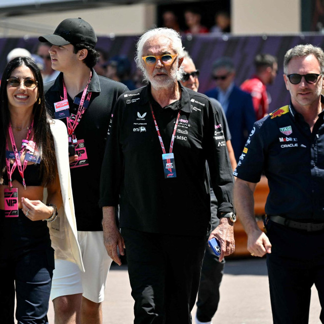 Elisabetta Gregoraci, Nathan Falco Briatore, Flavio Briatore i Christian Horner 