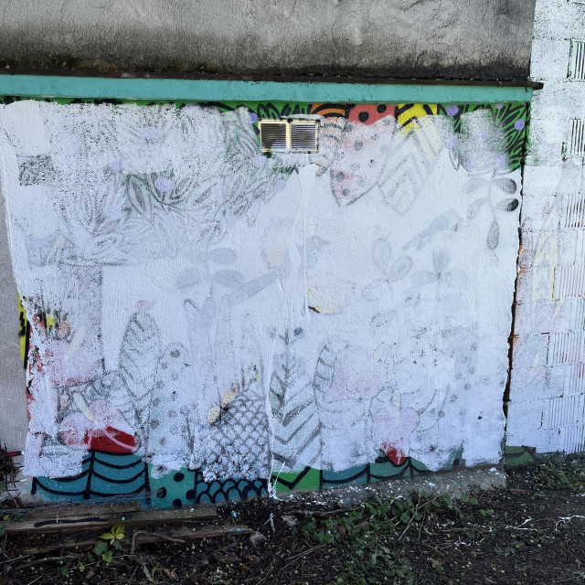 Netko je preko noći prebojao mural valjcima
