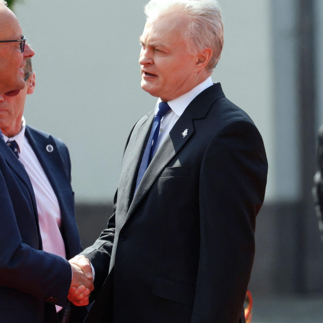 Njemački kancelar Friedrich Merz i litavski predsjednik Gitanas Nauseda