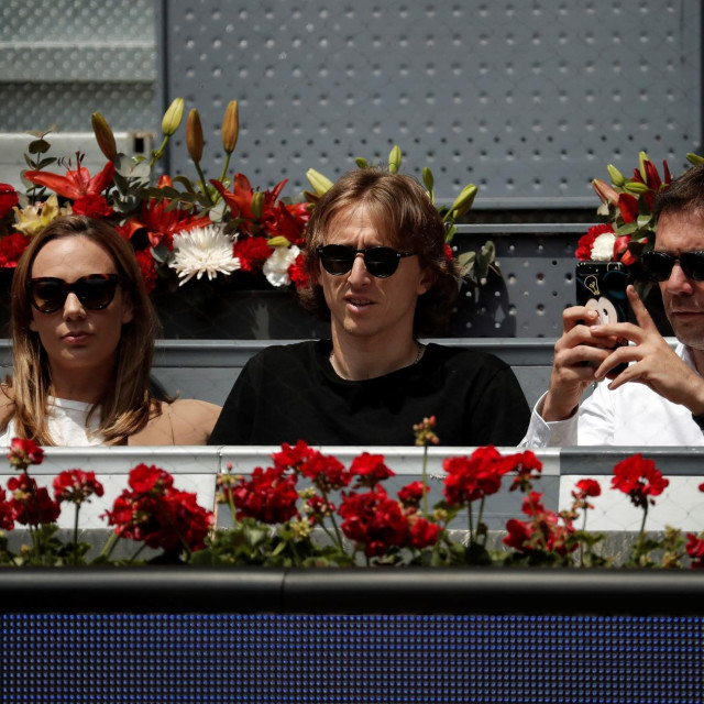 Luka Modrić na meču Đoković-Edmund u Madridu, svibanj 2019.