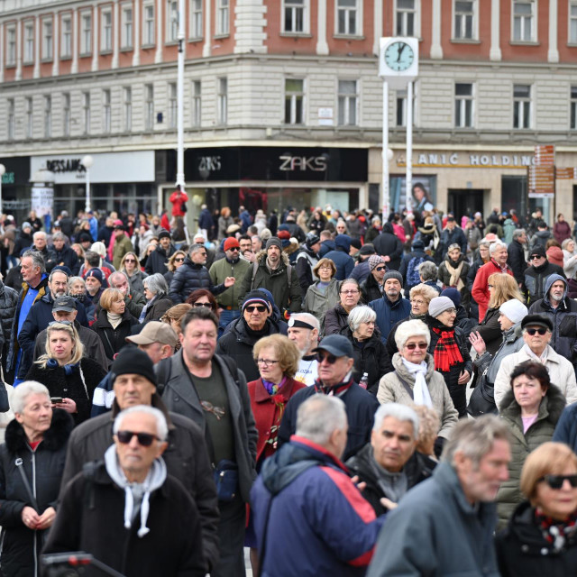 Prosvjed umirovljenika, ilustracija