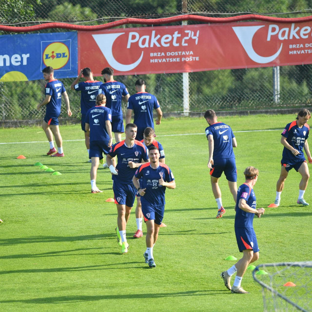 Trening hrvatske nogometne reprezentacije u Rijeci