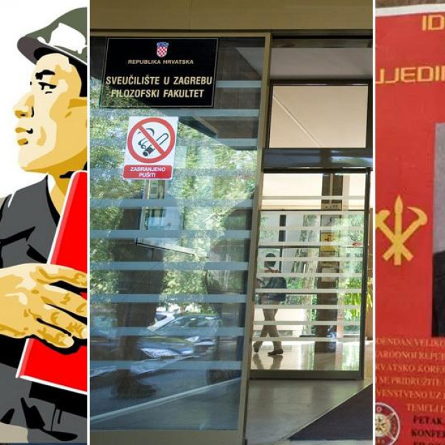 Materijali udruge koja promovira Sj. Koreju i ulaz na Filozofsku fakultet u Zagrebu