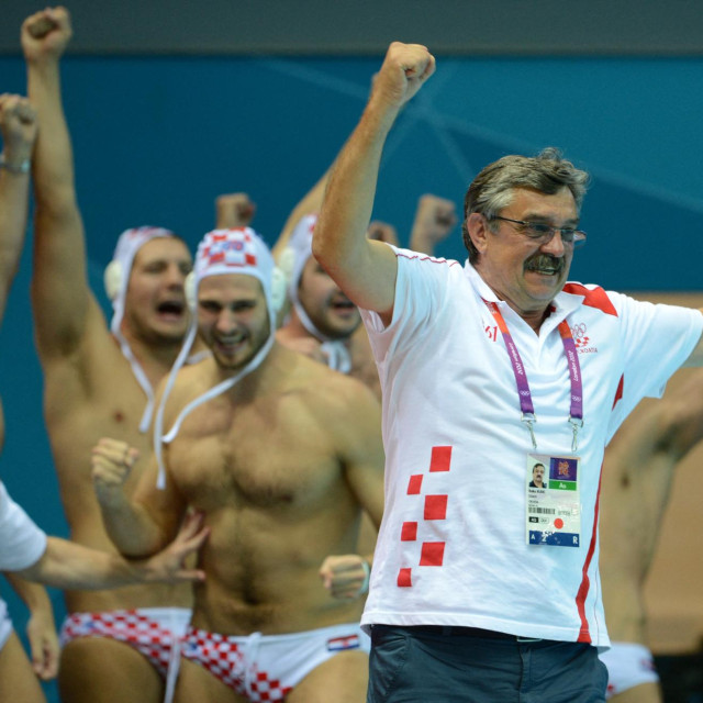 Ratko Rudić, proslava zlatne olimpijske medalje u Londonu 2012.