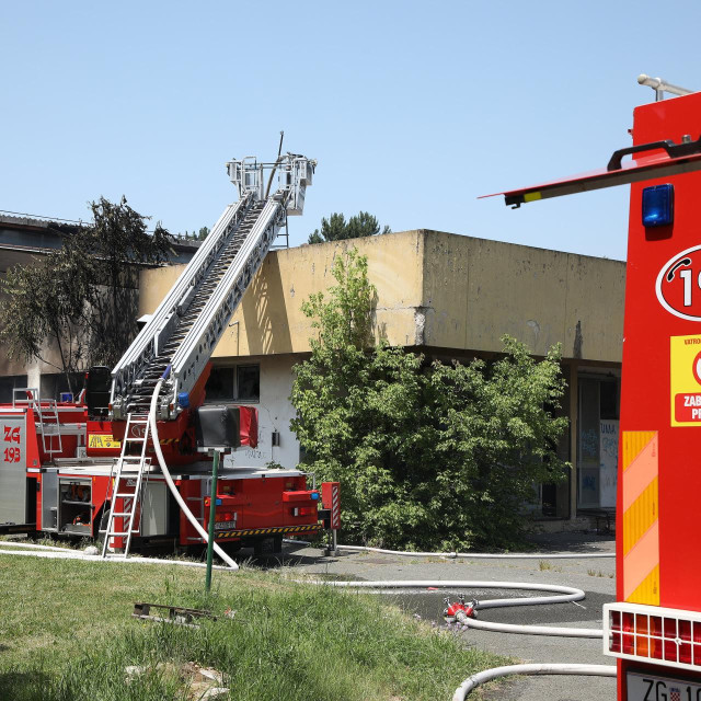 Požar na kampusu Borongaj u Zagrebu