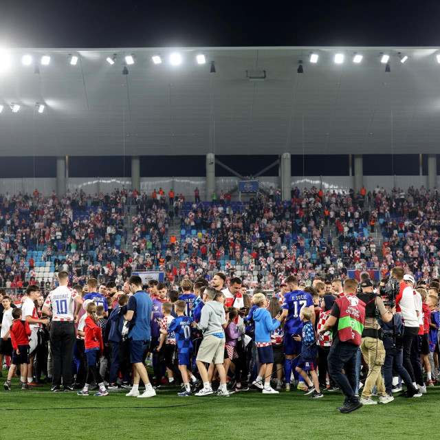 Slavlje Hrvatske nakon pobjede nad Češkom