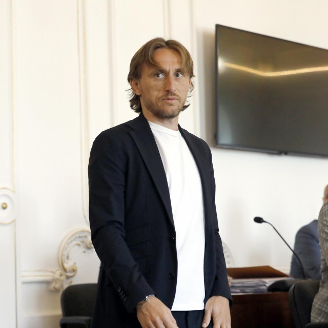 Luka Modrić na Županijskom sudu u Osijeku. Suđenje Zdravku Mamiću i ostalim optuženicima u aferi Dinamo 2