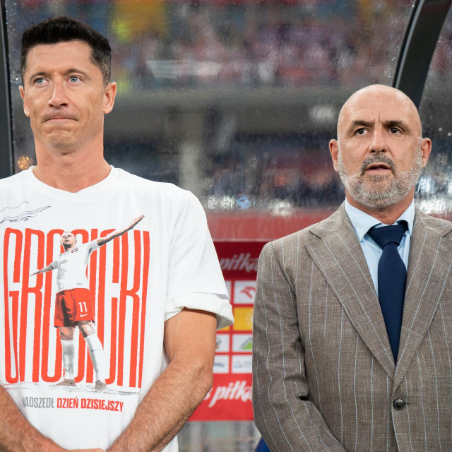 Robert Lewandowski i Michał Probierz