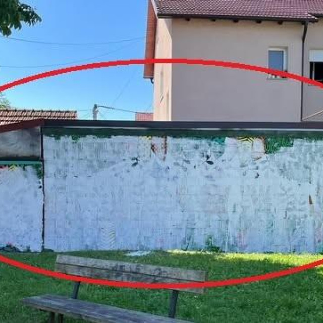 Prebrisani mural u Donjoj Kustošiji