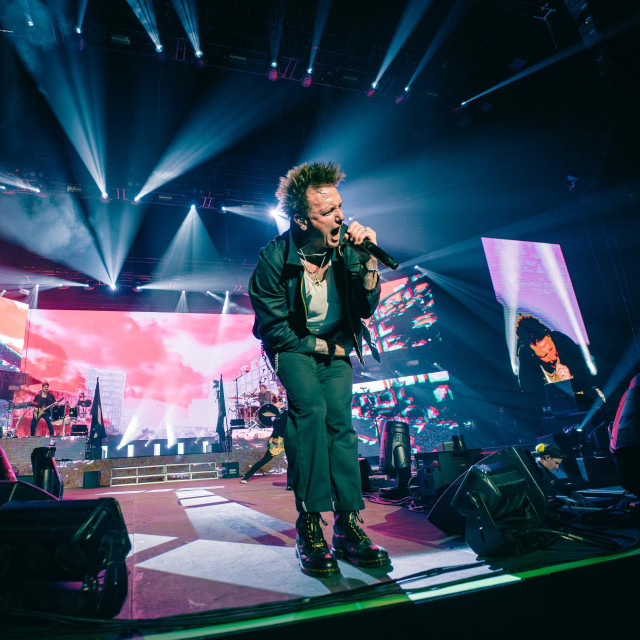 Papa Roach tijekom nastupa u Londonu; na fotografiji: Jacoby Shaddix