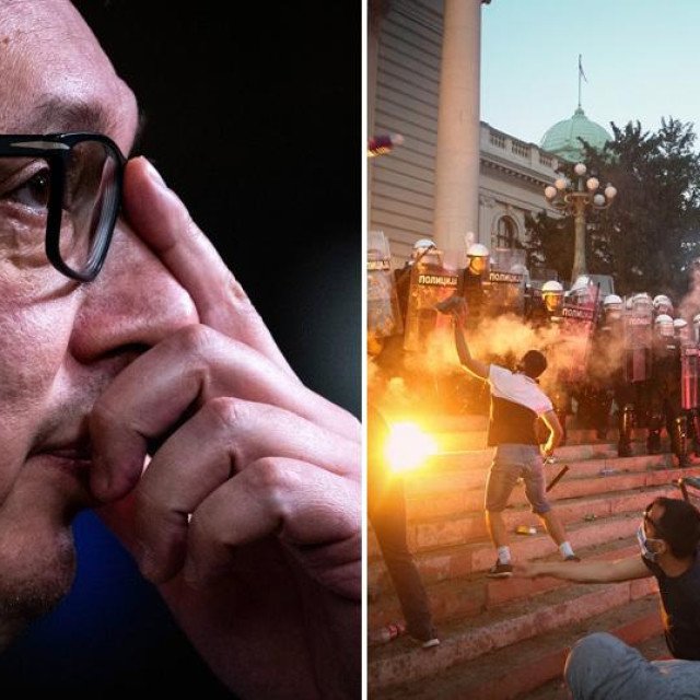 Aleksandar Vučić, prosvjedi u Srbiji