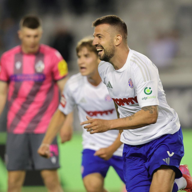 Trajkovski slavi gol protiv Lokomotive s Pukštasom
