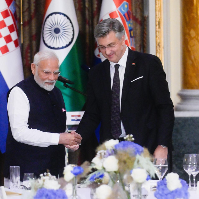 Narendra Modi i Andrej Plenković