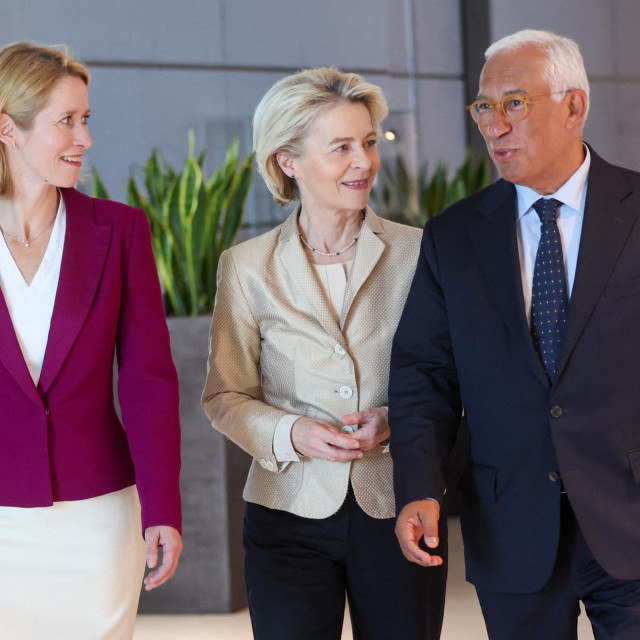 Kaja Kallas, Ursula Von der Leyen i Antonio Costa 