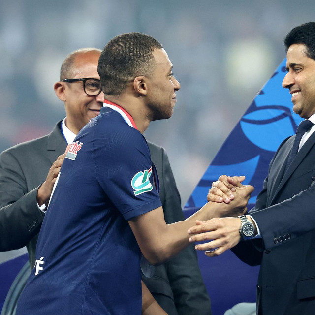 Kylian Mbappe i predsjednik PSG-a Nasser Al-Khelaifi