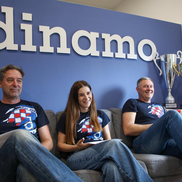 Čelni ljudi OK Dinamo - Nino Matjačić, Tea Grgurić, Igor Šimunčić - pored kvarteta prošle sezone osvojenih trofeja na državnim prvenstvima