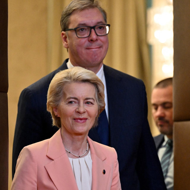 Predsjednik Srbije Aleksandar Vučić i predsjednica Europske komisije Ursula von der Leyen, arhivska fotografija