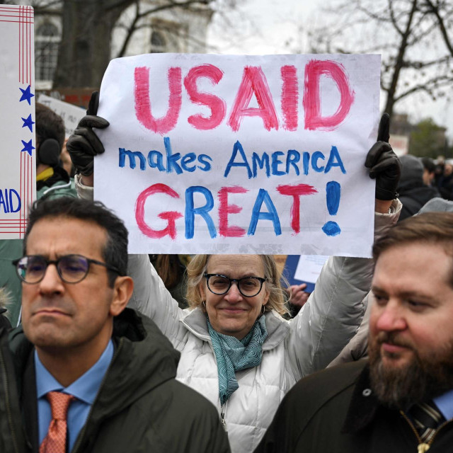 Prosvjed protiv ukidanja USAID-a