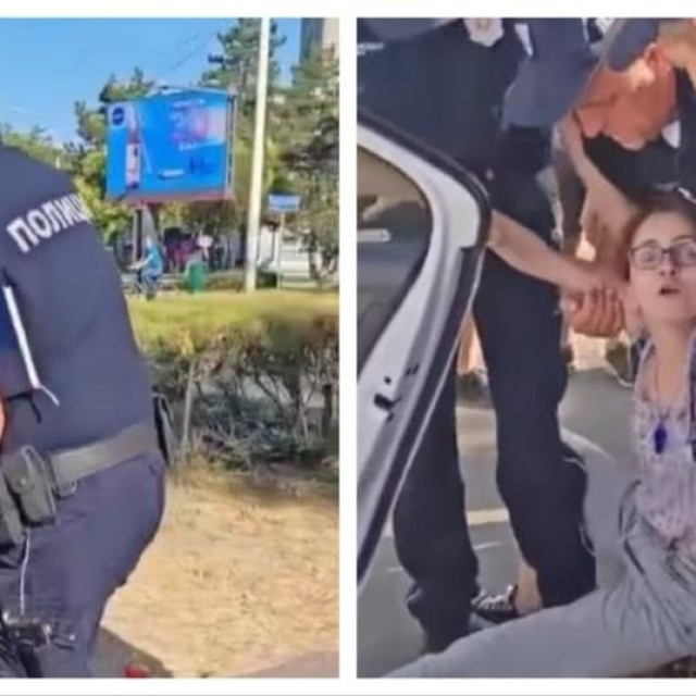 Uhićenje žene u Srbiji