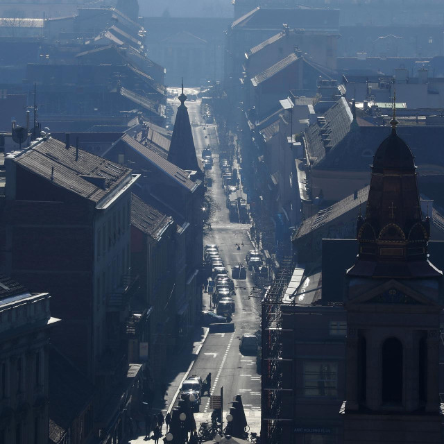 Ulica Petra Preradovića, pogled s Gornjeg grada