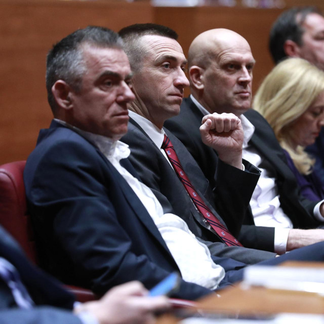 Zastupnici Domovinskog pokreta Stipo Mlinarić, Ivan Penava i Ivan Kukavica 