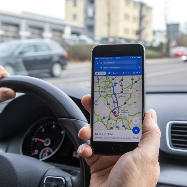 Navigacija na mobitelu, ilustracija