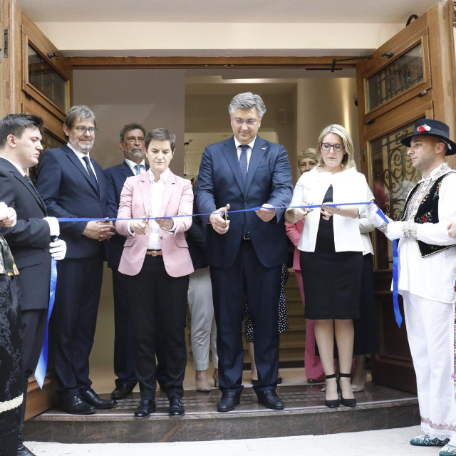 Tomislav Žigmanov, Ana Brnabić, Andrej Plenković