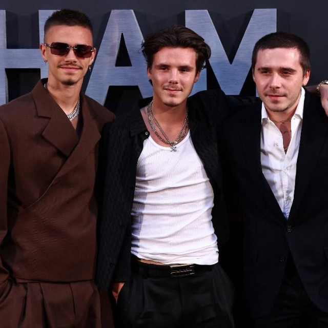 Romeo Beckham, Cruz Beckham i Brooklyn Beckham