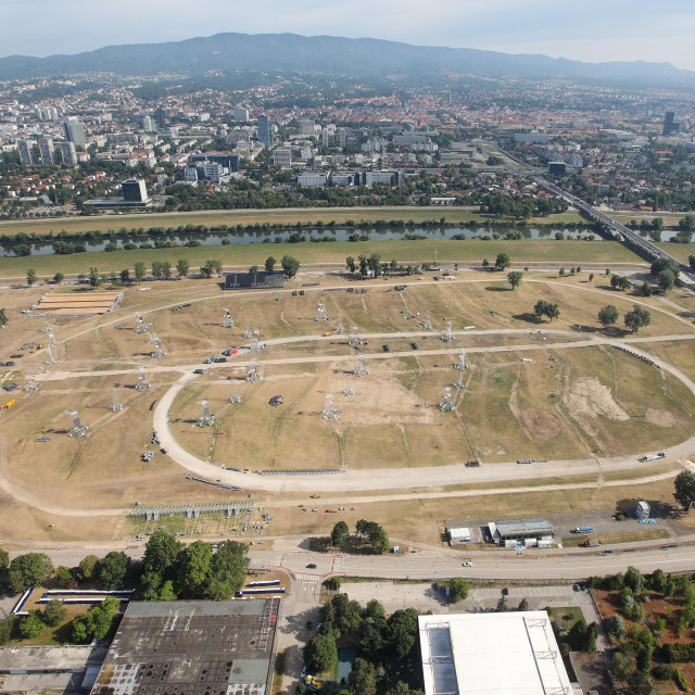 Hipodrom iz zraka tjedan dana nakon koncerta.
