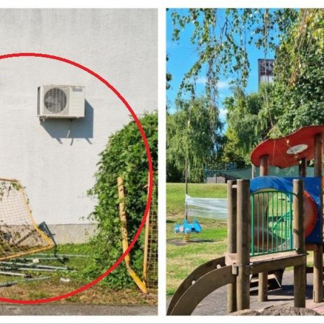 Iako još nema službene potvrde, ogradu je prema navodima stanara probio crni Audi. U blizini se nalazi vrtić 