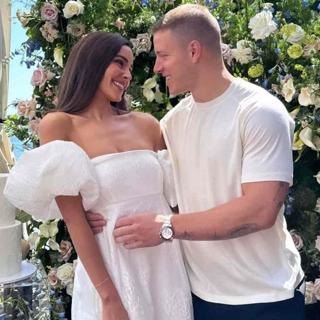 Olivia Culpo i Christian McCaffrey
