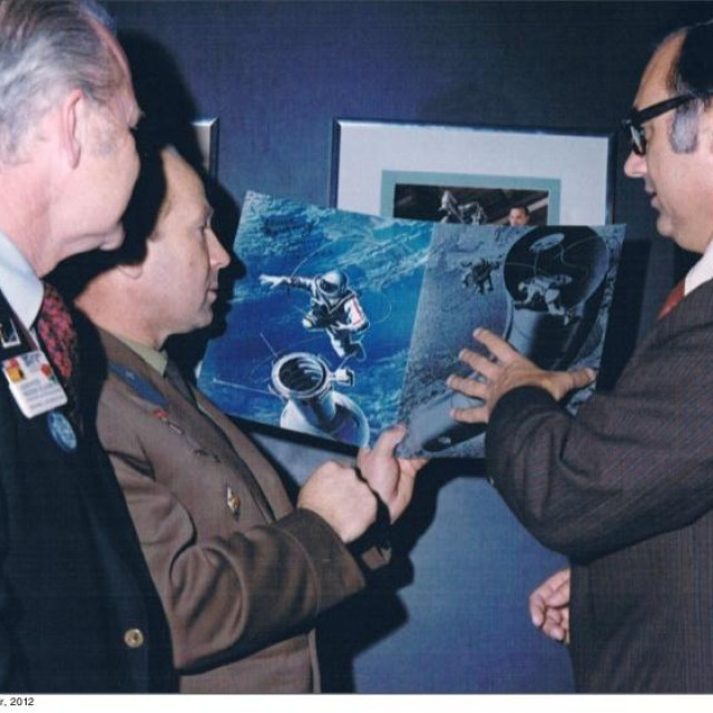 Aleksej Leonov i Mike Vucelić, inženjer iz Garešnice koji je u NASA-i bio jedan od organizatora misije Apollo-Soyuz