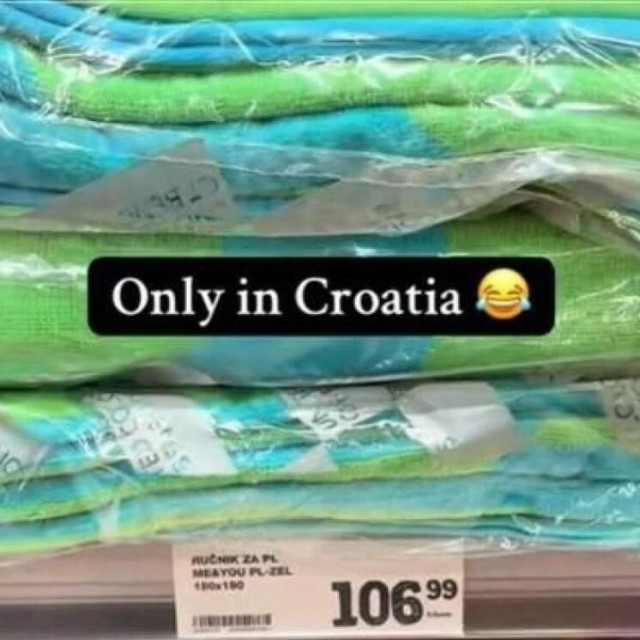 Ručnik od 106,99 eura u Dubrovniku