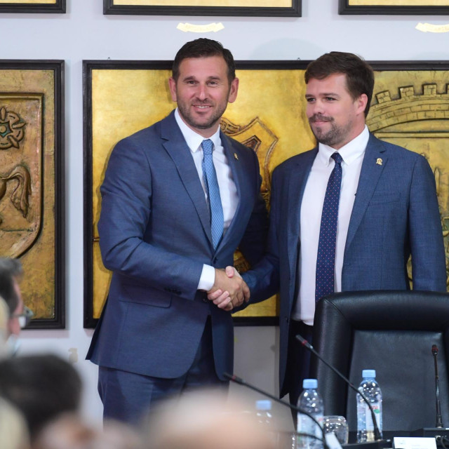 Igor Stanišić, novi predsjednik gradskog vijeća Splita i gradonačelnik Tomislav Šuta