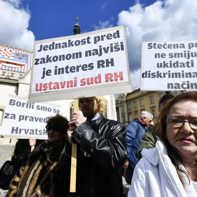 Prosvjed zaštićenih najmoprimaca na Trgu svetog Marka 