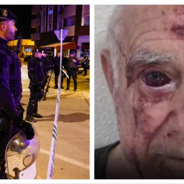 Policija, pretučeni muškarac (desno)