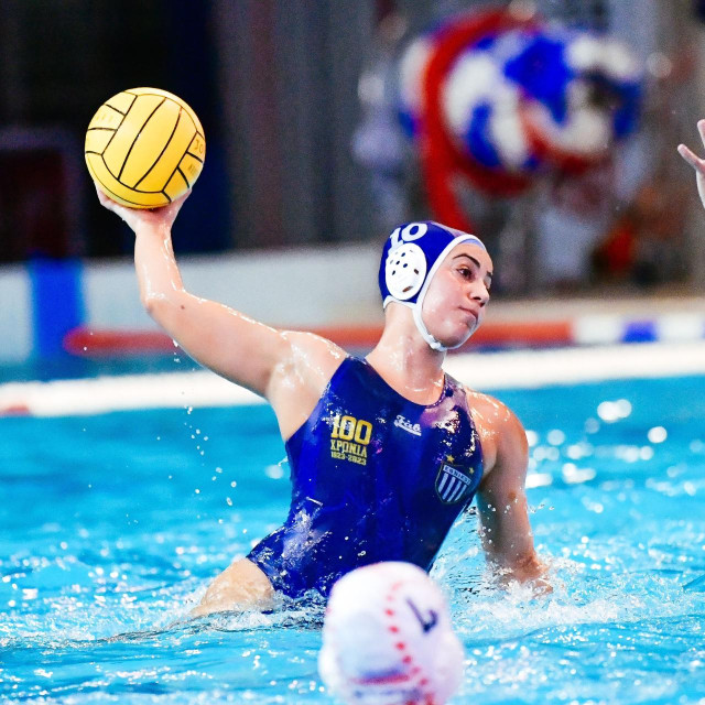 KANETIDOU Eleni of Ethnikos OFPF shoots during the Olympiacos SFP vs Ethnikos OFPF Women‘s Waterpolo Super Cup 2024 Final in Athens, Greece, on October 10, 2024.