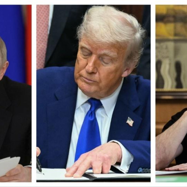 Vladimir Putin, Donald Trump, Volodimir Zelenski