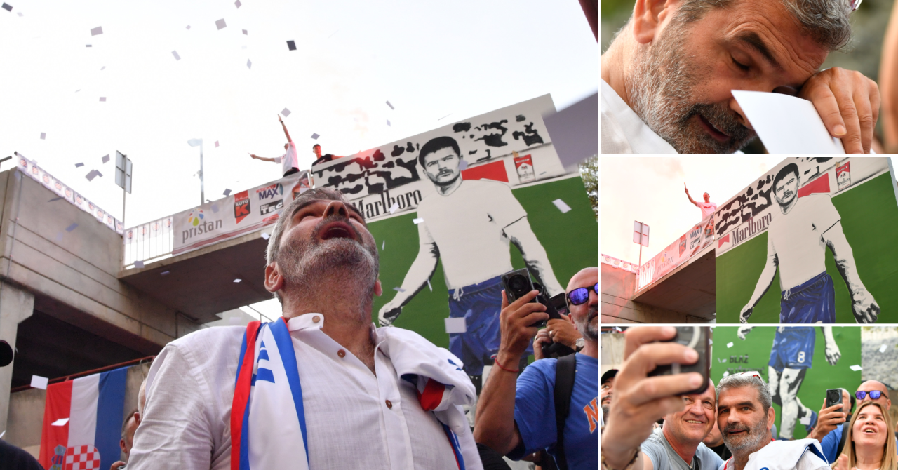 Pogledajte kakav su show Splićani pripremili nogometnoj legendi, emocije savladale Baku Sliškovića